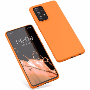 Silikoninis dėklas telefonui minkštas lankstus guminis dangtelis Samsung Galaxy A22 4G rožinis