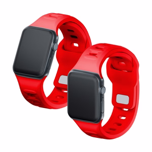 38/40/41/42 mm Red (small) - 3mk Silicone Watch Strap for Apple