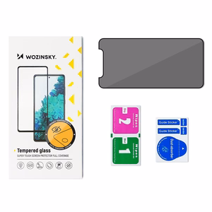 Privatumo stiklas su Anti Spy filtru iPhone 15 Pro Wozinsky Privacy stiklas - juodas