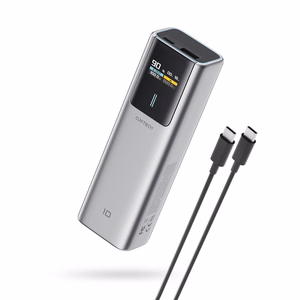 CUKTECH CKPB100PGLBL išorinė baterija, 10000 mAh, 150 W, USB-C / USB-A, pilka