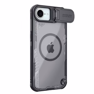Магнитный чехол Nillkin Iceblade Prop с крышкой объектива и подставкой для iPhone 16e / 17e - чёрный