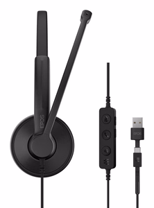EPOS 1001419 headset, wired, headband, office/call center, USB Type-C / USB Type-A, black