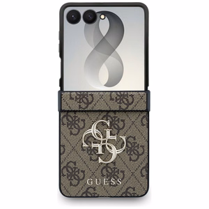 Rudas „Guess Big 4G Logo“ dėklas, skirtas „Samsung Galaxy Z Flip8“