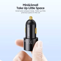 Automobilinis įkroviklis Essager "Fan" juodas 66W (2xPD)