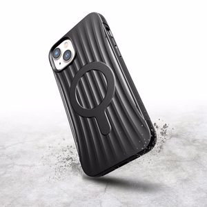 Raptic X-Doria Clutch dėklas iPhone 14 Plus su Magnetine galinė juoda danga