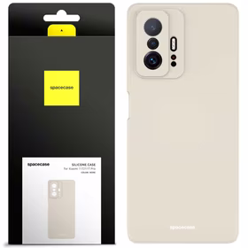 Spacecase silikoninis dėklas Xiaomi 11T/11T Pro kaulo spalvos