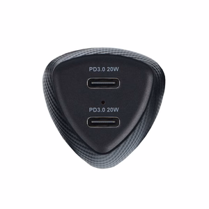 FORCELL CARBON automobilinis įkroviklis Type C 3.0 PD20W + Type C 3.0 PD20W CC50-2C juodas (Iš viso 40W)