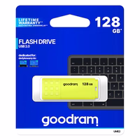 Goodram FLASHDRIVE 128GB UME2 USB Type-A 2.0 atmintinė geltonos spalvos
