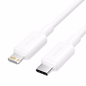 USB-C į Lightning laidas 3A 480Mbps 1m, baltas