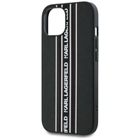 Karl Lagerfeld Saffiano Athleisure Stripes Cord dėklas telefonui iPhone 15 - rožinis