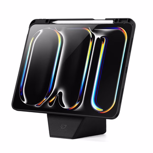 "Dux Ducis Vers iPad Pro 13" (2024/2025) dėklas su stovu ir "Apple Pencil" laikikliu - juodas