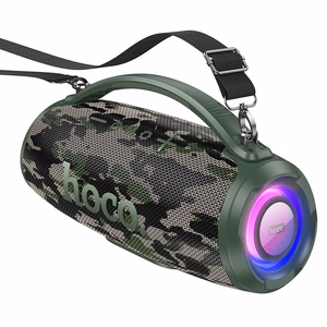 Wireless speaker LED 2 x 20W 4h Hoco HA4 camouflage green