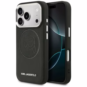 Karl Lagerfeld K Head Point Logo MagSafe Dėklas for iPhone 17 Pro - juodas