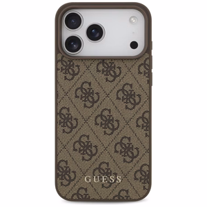 Guess 4G Classic dėklas, skirtas iPhone 17 Pro Max / 18 Pro Max – rudas