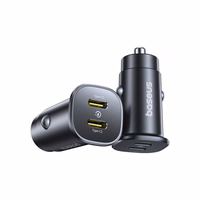Automobilinis įkroviklis Baseus GoTrip 2xUSB-C 30W juodas C00072300123-01