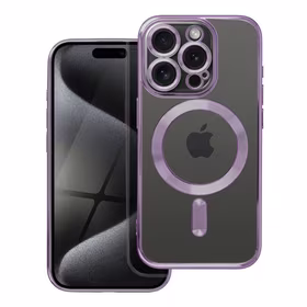ELECTRO MAG COVER dėklas telefonui suderinamas su Magnetiniu IPHONE 15 Pro tamsiai violetinis
