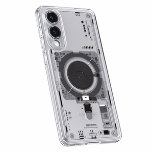Spigen Ultra Hybrid Mag dėklas su MagSafe Samsung Galaxy S25 Edge su spauda - permatomas