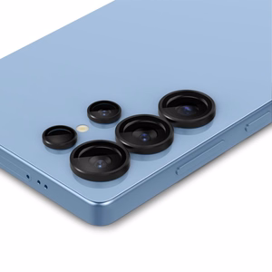 Spigen Optik Pro GLAS.TR EZ FIT 2-jų rinkinys Kameros dangtelis Samsung Galaxy S25 Ultra - juodas
