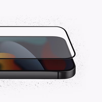 Uniq Optix matinės tekstūros grūdintas stiklas iPhone 14 / 13 / 13 Pro su aplikatoriumi