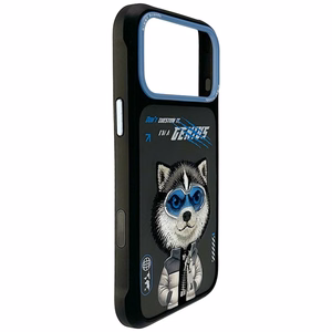 Nimmy Cool&Cute 2.0 vilko dėklas telefonui iPhone 17 Pro Max - juodas