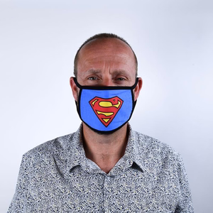 Superman apsauginė veido kaukė su trigubu filtru
