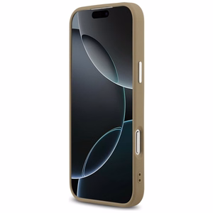 GUESS чехол IPHONE 17 Pro Max совместим с MagSafe GUHMP17XPGTSPSW (Grained PU Triangle Logo) коричневый