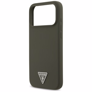 Guess силиконовый чехол с треугольным логотипом MagSafe для iPhone 17 Pro Max - зеленый