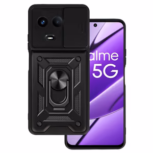 Slinkimo kamera šarvuotas dėklas Realme 11 5G Juodas
