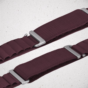 Mobilize nailoninis laikrodžio dirželis - Alpine - titano jungtis - Apple 38/40/41mm - bordo