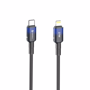 FORCELL F-ENERGY C356 kabelis Type C į Lightning PD 3A 27W Gradient 1 m juodas