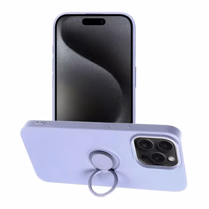 Чехол для iPhone 15 PRO MAX Silicone Ring фиолетовый