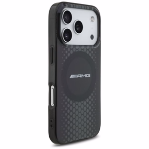 AMG Dvigubo sluoksnio permatomas grafikos magnetinis dėklas telefonui iPhone 17 Pro - juodas