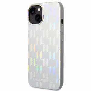 Dėklas telefonui Karl Lagerfeld KLHCP14MLGMMSV3 iPhone 14 Plus 6.7\" sidabrinis / sidabrinis Monogram Iridescent