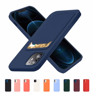 Kortelių dėklas silikoninė piniginė su kortelių skyriumi dokumentams iPhone 12 Pro Max, oranžinis