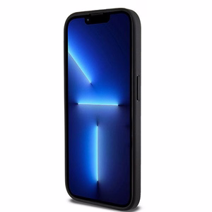 DKNY Odinis langeliais raštuotas magnetinis dėklas iPhone 15 Pro - juodas