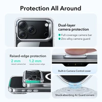 ESR Classic Hybrid Kickstand Magnetinis dėklas telefonui iPhone 17 Pro Max - skaidrus