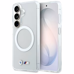 BMW IML Shockproof Metal Logo MagSafe Dėklas for Samsung Galaxy S26 - skaidrus