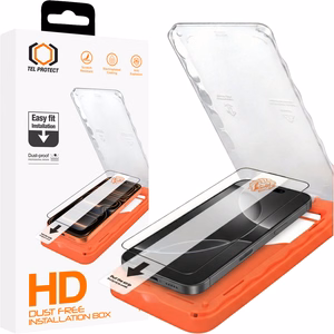 Tel Protect Dust-Free Easy Fit HD Titan grūdintas stiklas skirtas Iphone 16 juodas