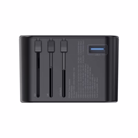 Universalus kelioninis įkroviklis Choetech PD5009 65W 2xUSB-C/USB-A juodas