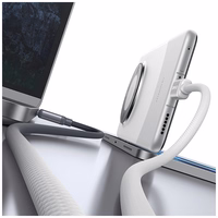 Laidas USAMS Bicolor Series SJ756 PD 60W USB-C/USB-C 1.2m juodai baltas