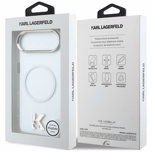 Karl Lagerfeld IML K Head Logo MagSafe Dėklas for iPhone Air - Clear