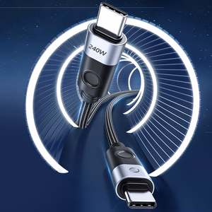 Orico CC240 USB-C–USB-C PD, 240 W, 480 Mbps laidas, 1,5 m – juodas