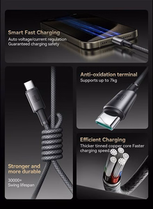 Cable USB-C - USB-C Joyroom S-A50, 60W, 1.2m pilkas