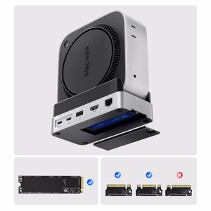 "Orico MiniDock 10-in-1" doko stotis su SSD kietojo disko įkrova - sidabrinė