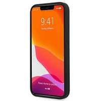 Guess GUHCP13SLS4GGBK iPhone 13 mini 5.4" juodas/juodas kietas dėklas Silikoninis 4G Logotipas