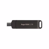 Flashdrive PATRIOT Rage R550 1TB 100 MB/S USB A+C Pasukamas dizainas (PE1TR550DSAD) Juoda