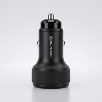 Blavec Automobilinis įkroviklis BS-04B-C Volt - USB + Type C - QC 3.0 18W PD 30W su Type C to Type C cable (CCBS04BCV-UCB) juodas