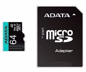 Adata Micro SDXC 64GB atminties kortelė su adapteriu