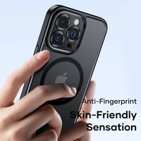 Rock Guard Touch Matte serijos magnetinis dėklas Iphone 16 juodas