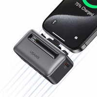 USAMS išorinė baterija 4500mAh USB-C/Lightning 20W PD Fast Charge sidabrinis XB Series 4K5CD23302 (US-CD233)